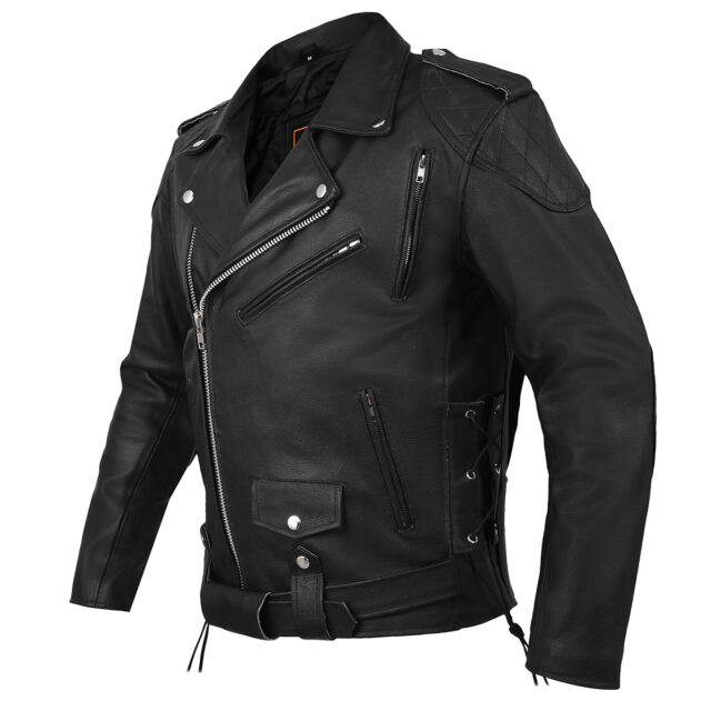 Motorbike Men Leather Jacket