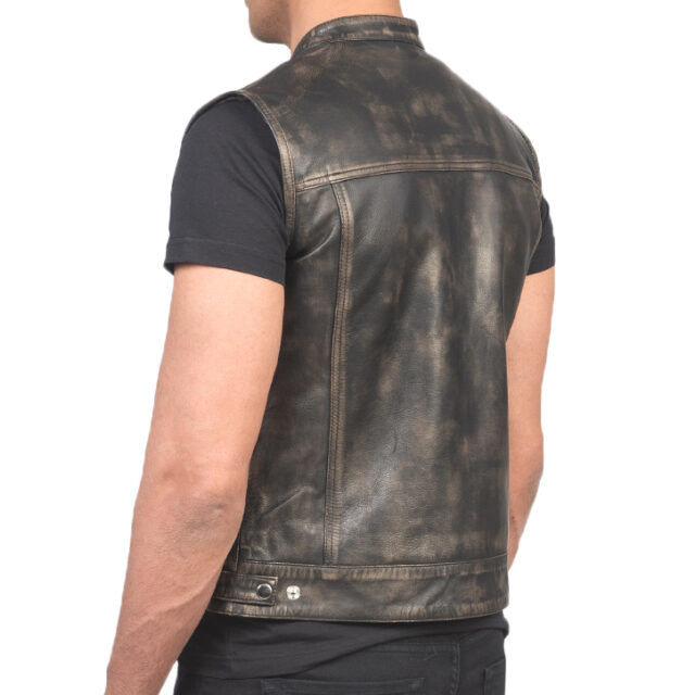 Motorbike Leather Vest